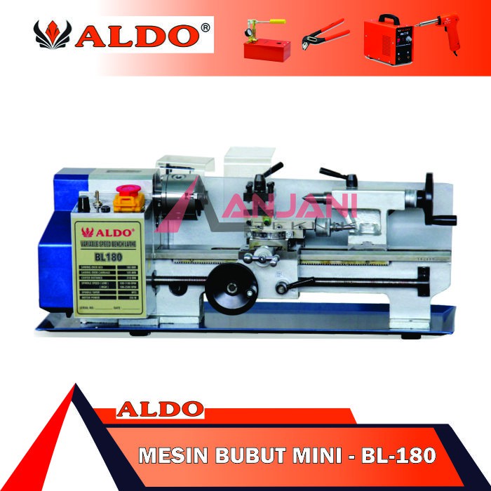 ALDO BL-180 MESIN BUBUT MINI 310mm / BENCH LATHE MACHINE 310 mm BL180