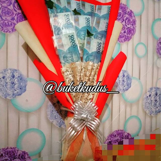 Buket Uang Asli 50ribu 10 Lembar