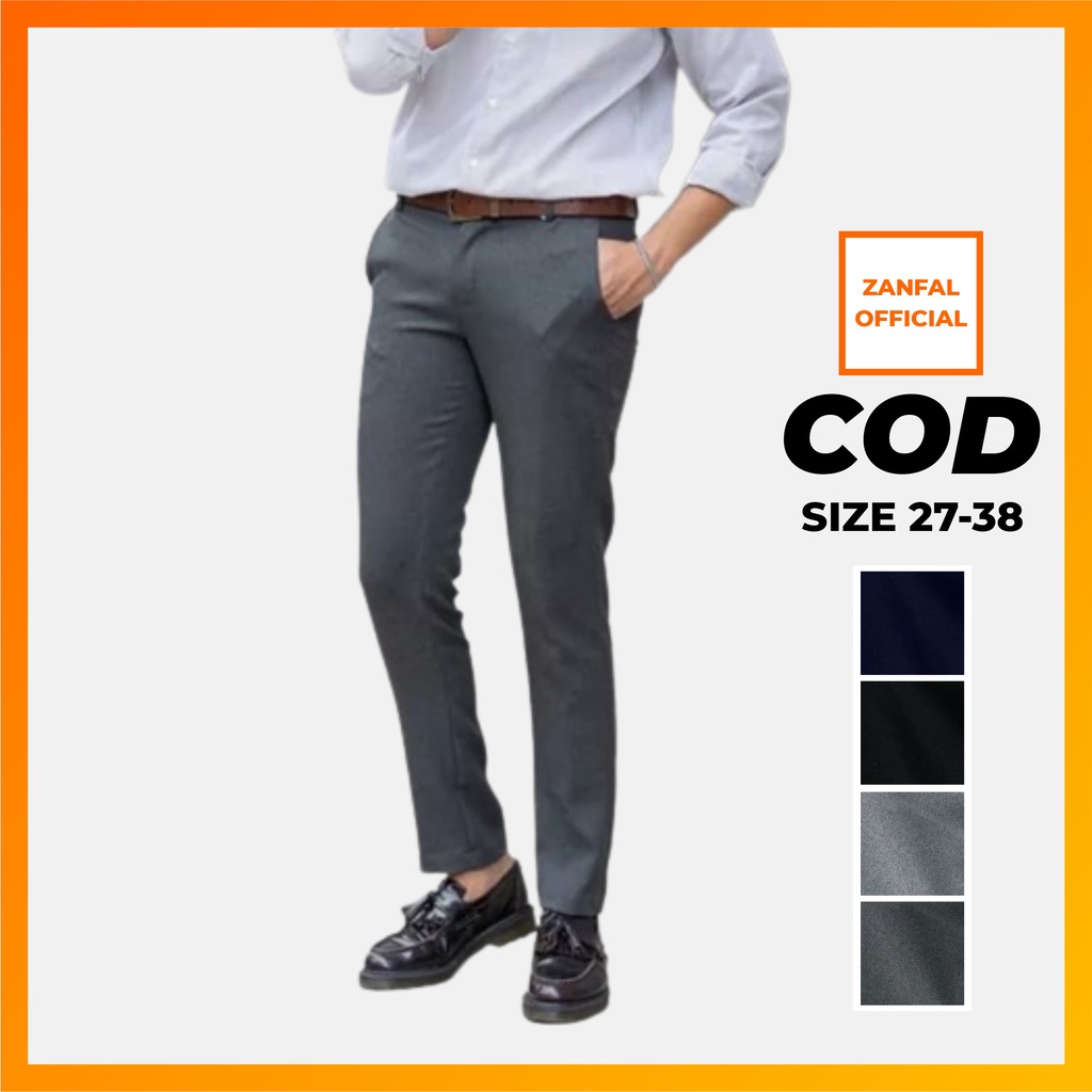 Celana Panjang Bahan Pria Kantor Slimfit Formal Size 27 Sampai 38