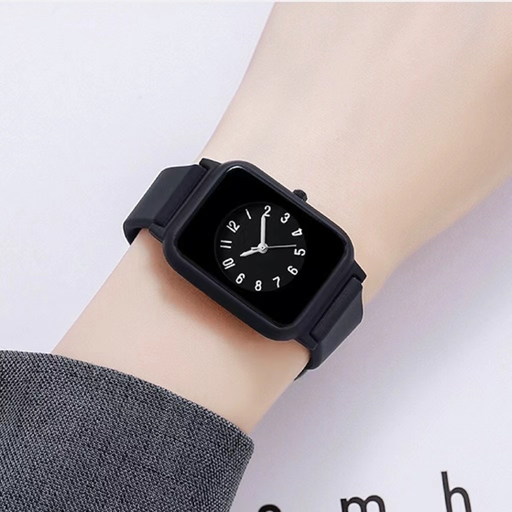 COD✅ Jam Tangan Wanita Fashion Rubber Analog Quartz Watch Cewek Import Harga Grosir   S1224