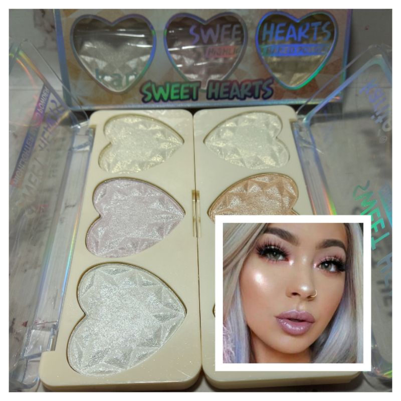 HIGHLIGHTER  BAKED POWDER  SWEET HEARTS 3WARNA JUMBO ECER NO.23073/23072