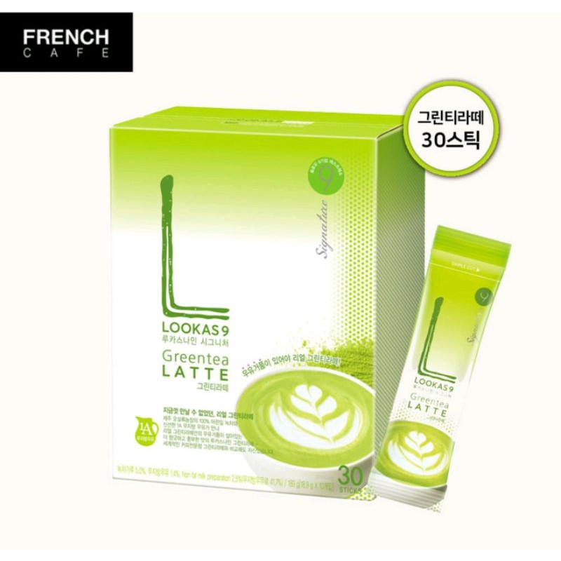 Jual LOOKAS9 GREEN TEA LATTE COFFEE KOREA 30 EA Shopee Indonesia