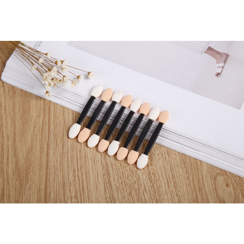 Kuas Eyeshadow 1Set isi 10 Pcs - Kuas Eyeshadow 2in1  - Brush Eyeshadow Satuan  2in1