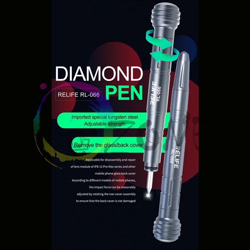 REMOVE GLASS BACK COVER DIAMOND PEN RELIFE RL-066