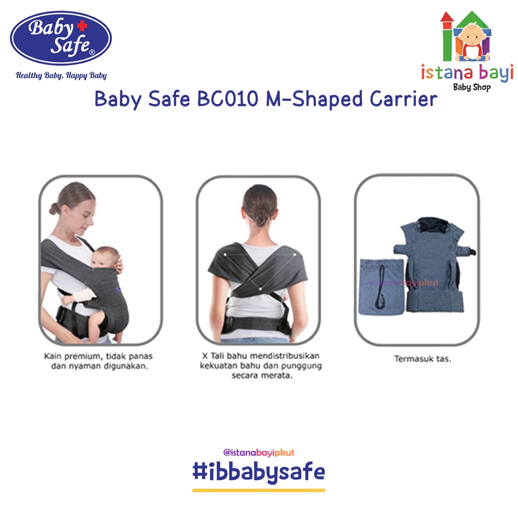 Baby Safe M-Shaped Carrier BC010 - Gendongan Bayi