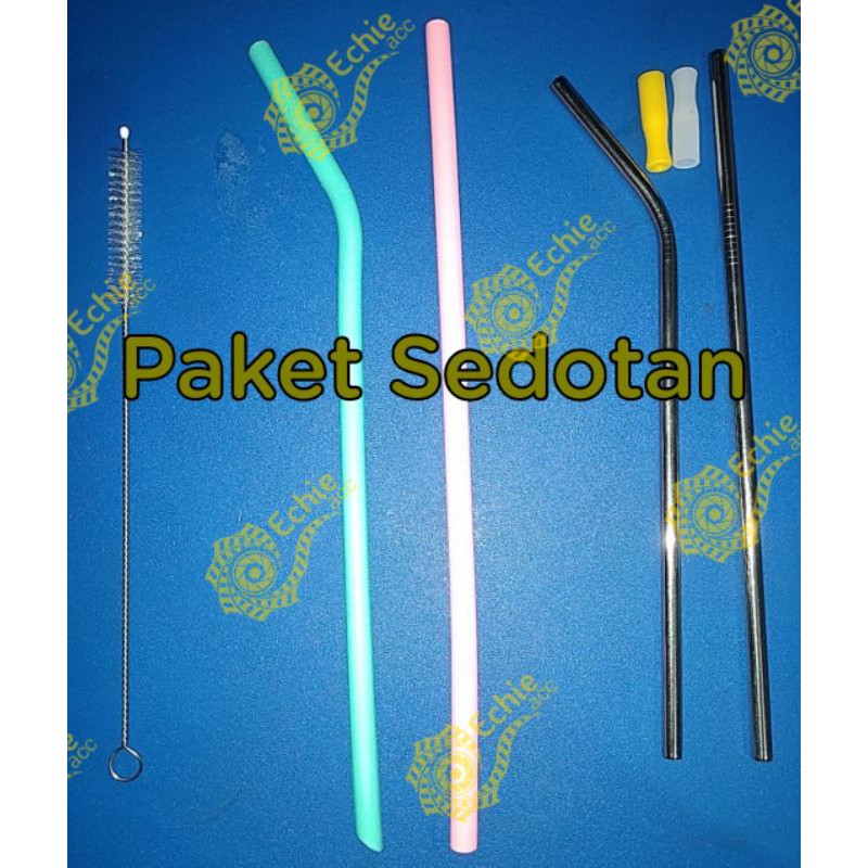 

Sedotan stainless dan silikon