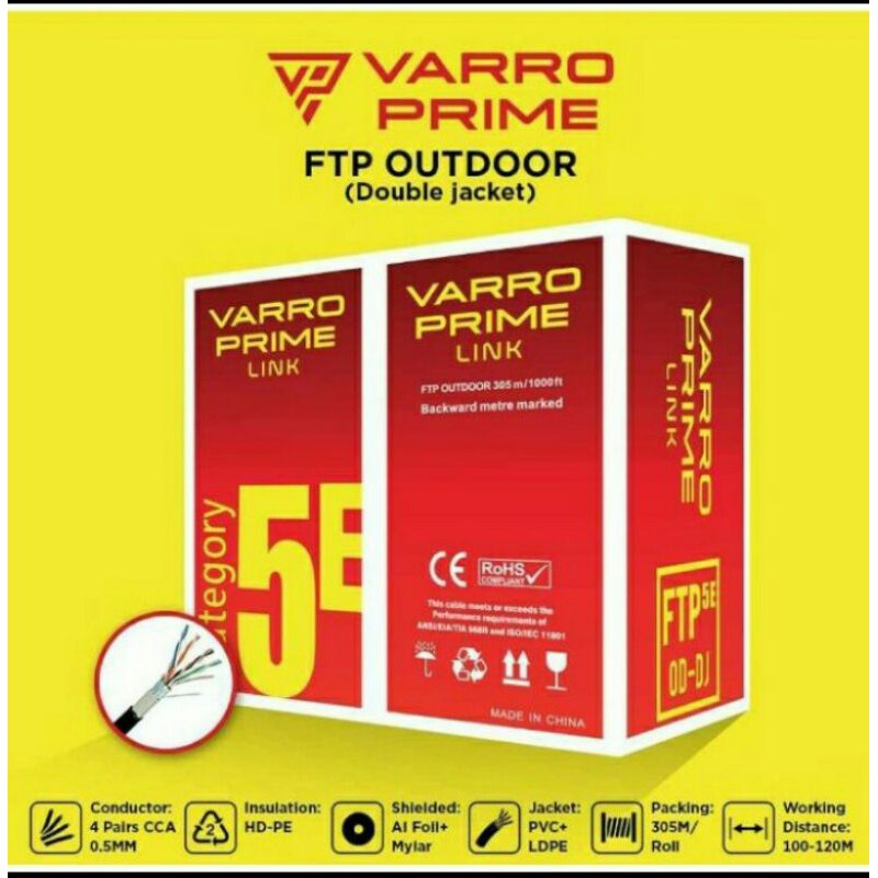 Varro Kabel STP FTP Outdoor Cat 5 Cat 5e Cat5 Cat5e