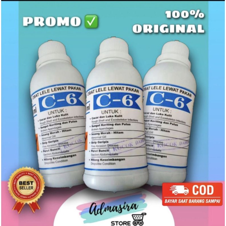 ASLI Obat ikan C6 250 ml obat cacar Obat ikan lele