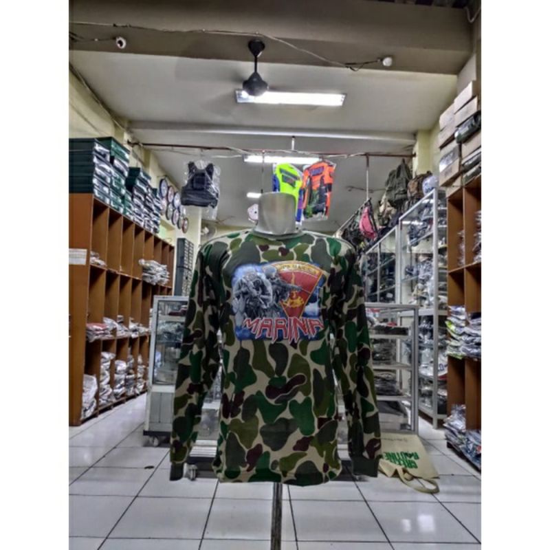 kaos loreng MARINIR panjang, kaos penembak loreng marinir, kaos bantalan marinir