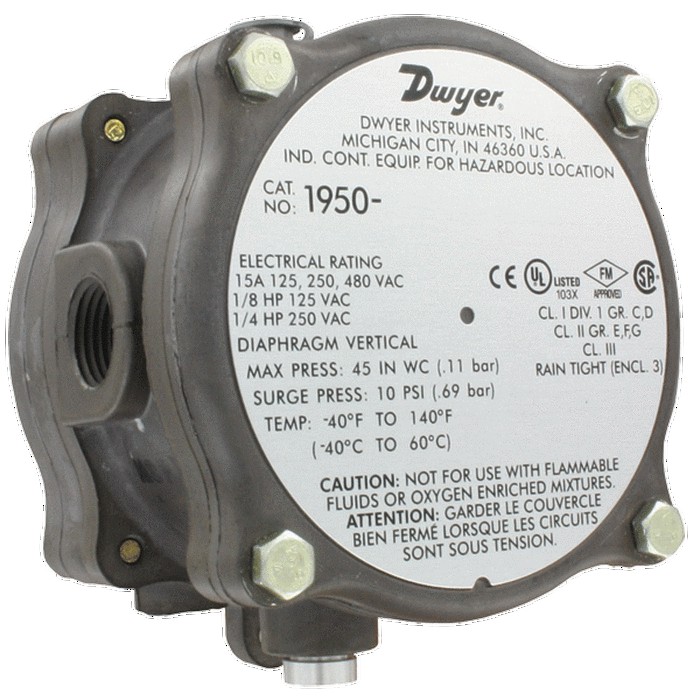 Dwyer 1950-20-2F Explosion-Proof Pressure Switch (S22-7393)Am