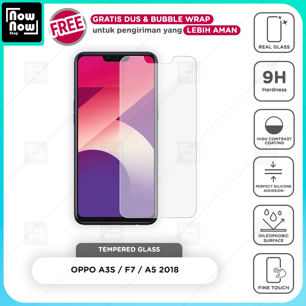 Tempered Glass Anti Gores Oppo A31 2020 / A8 2020 A39 / NEO 10 A3S / F7 / A5 2018 A5 2020 A5S 2019 / A7 2018 A57 A71 A77 A81 A83 A7N A7X A9 2020 A9X AX5 AX7 AX7 PRO Screen Guard Protector 9H Kaca Temperglass