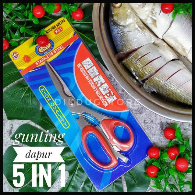 

Gunting Dapur/ Gunting Ikan / Gunting Daging Stainless Steel IDEAL KS1