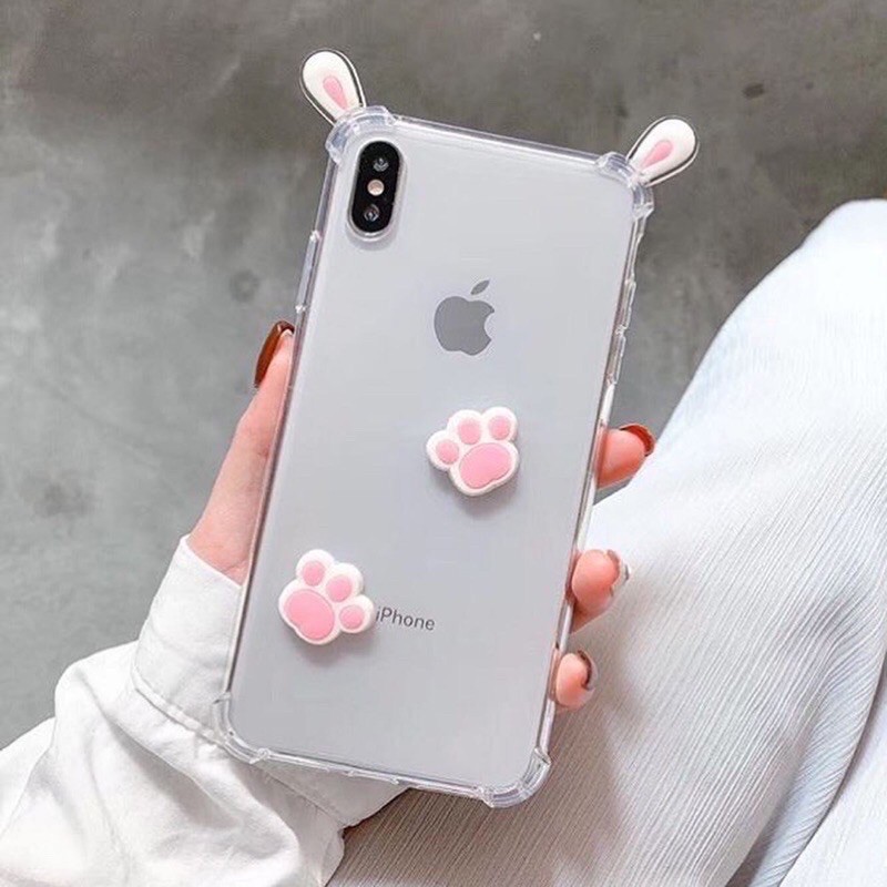 READY! Bunny Ear Case iPhone Oppo Vivo Xiaomi Samsung Nokia Realme 3 5 6 7 7i Pro S21 Note 20 Pro S9