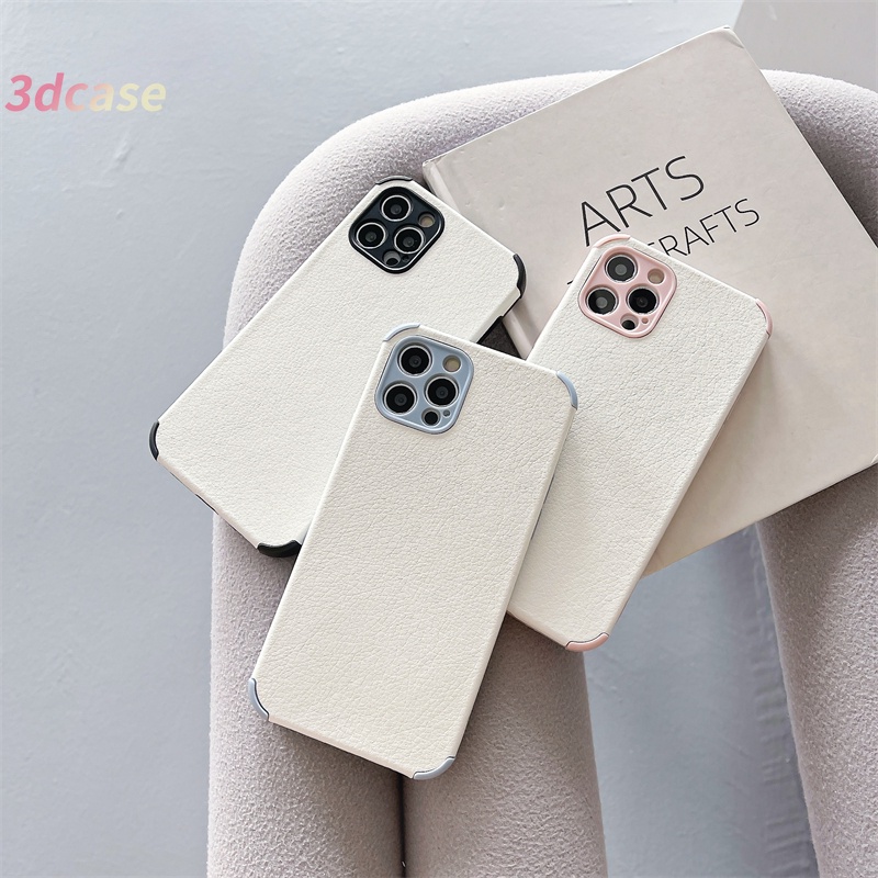 Casing Soft Case Realme C21 C25 C20 C15 C12 C11 2021 5 5S 5i 6i C17 7i C1 C2 C3 C3i C25S C20A realme Narzo 20 10 10A 20A 30A A15 A15S A54 A7 A5S A12 A9 A5 A53 A33 2020 A52 A72 A92 Shockproof Camera Lens Protection Case Leather Soft Case