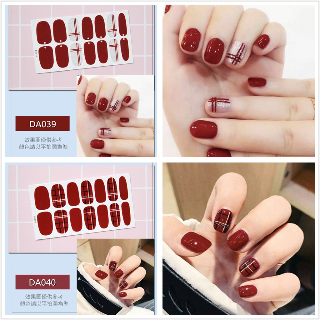 &lt;Jjoygirl&gt;DA Nail sticker motif / sticker kuku / stiker kuku / nail stiker glitter / stripes design