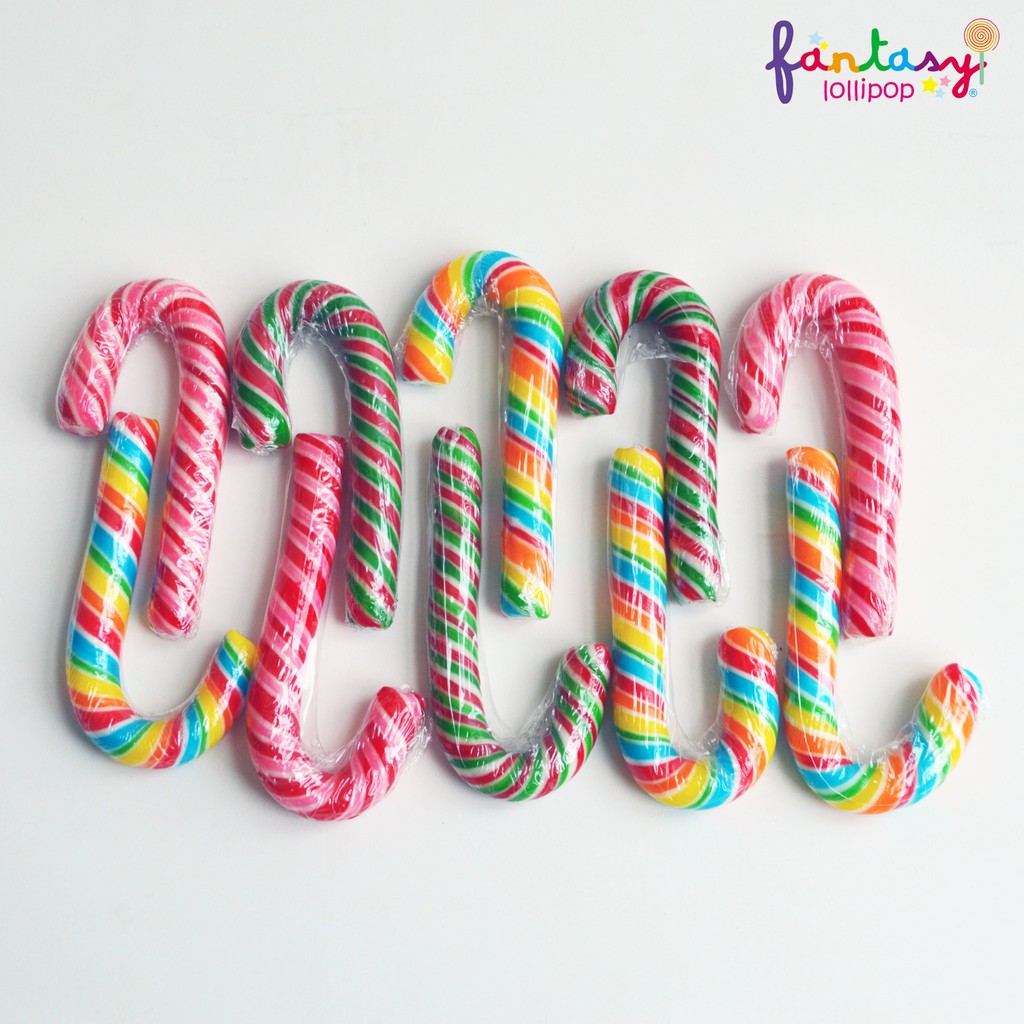 

FANTASY Lollipop Candy Tongkat 8 cm (1 Pack = 10 pcs) - Candy Cane