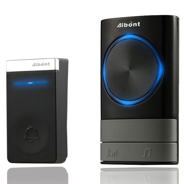 Aibont Bel Pintu Wireless Doorbell LED 45 Tunes 1 PCS Receiver 1PCS