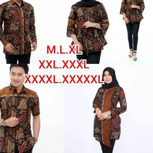 ☛pq✤kt045 Size M L Xl Xxl Xxxl Bswart Batik Hrb026 Kenongo Hem Pendek Padi Pekalongan M L Xl Batik P