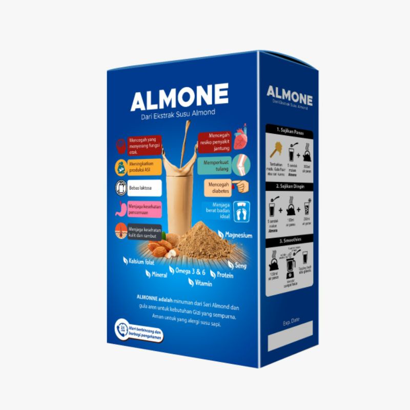 Almone susu pelancar asi booster asi afis susu almond almom almonde