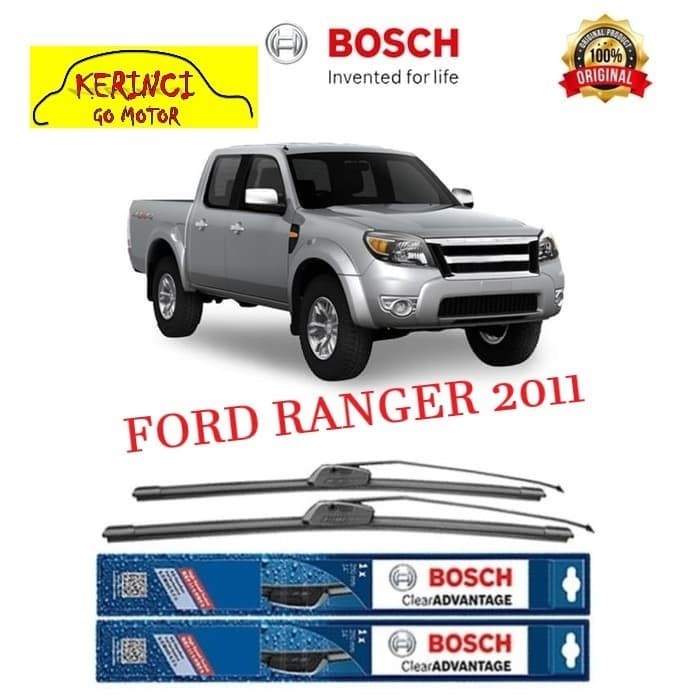 WIPER BOSCH CLEAR ADVANTAGE FORD RANGER 2011 24&quot; &amp; 16&quot; SEPASANG WIPER