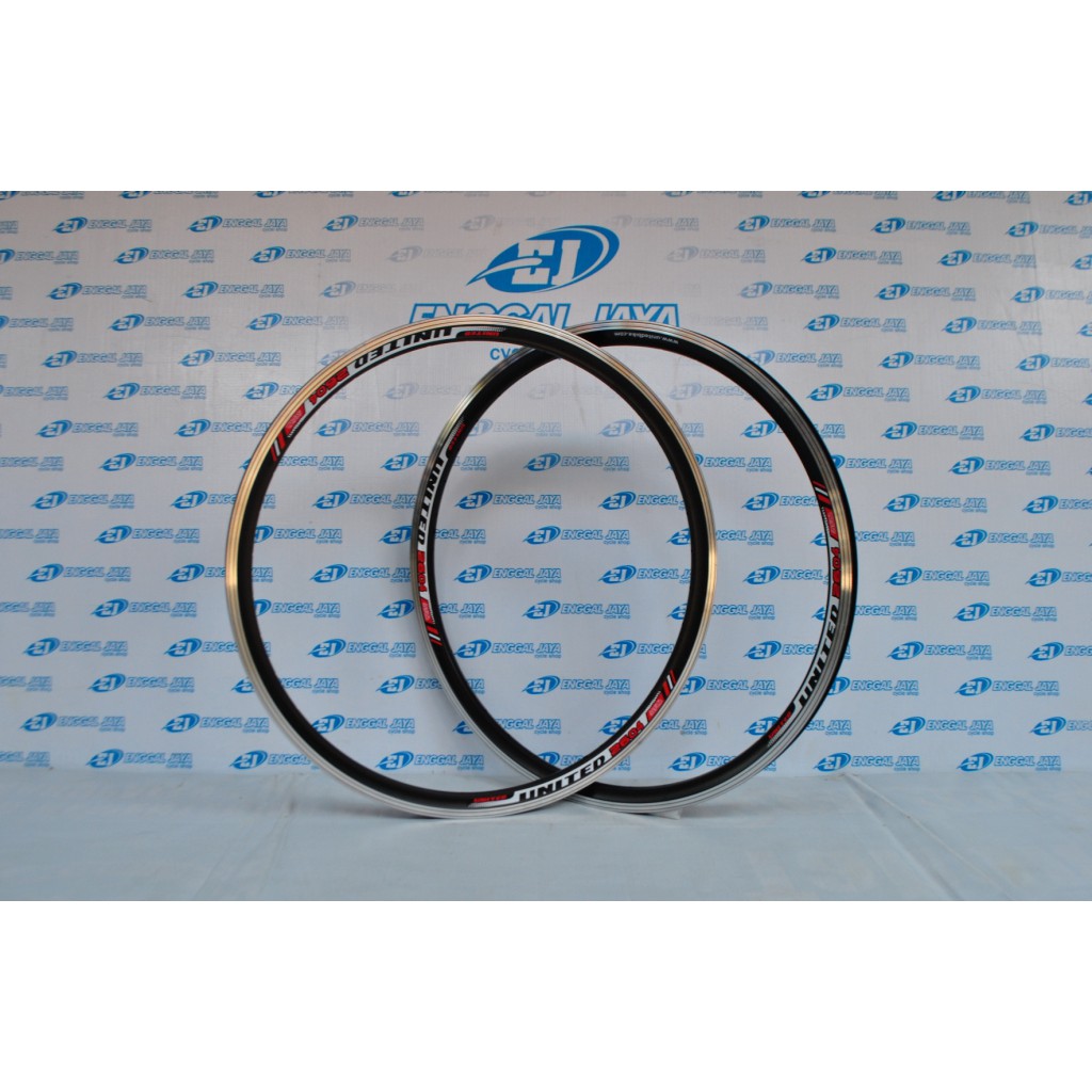 Rim Velg Sepeda United 26 Inch 36H Type 2604 Alloy Double Wall Brakeline Vbrake Disc Brake Cantileve
