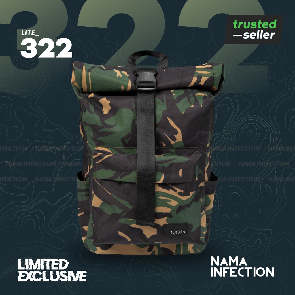 Tas Backpack Ransel NAMA Lite 322 Woodland Camo - Ready Stock
