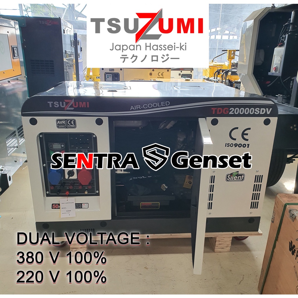 Genset Silent 20 KVA 17000 Watt Tsuzumi TDG 20000 SDV Japan Technology