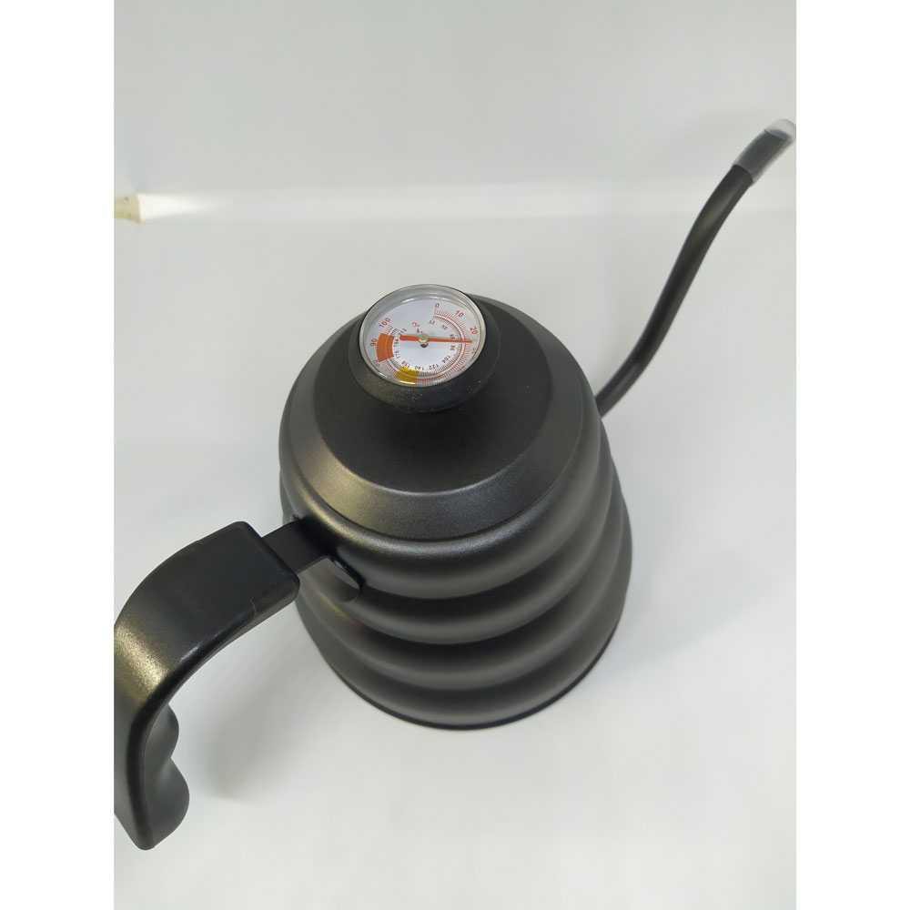 OneTwoCups Coffee Maker Pot Drip Kettle Teko Barista Thermostat KE4012 [Hitam] [1.2 Liter]