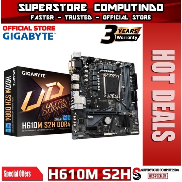 Motherboard GIGABYTE H610M S2H DDR4 (LGA1700, H610, DDR4, USB3.2)