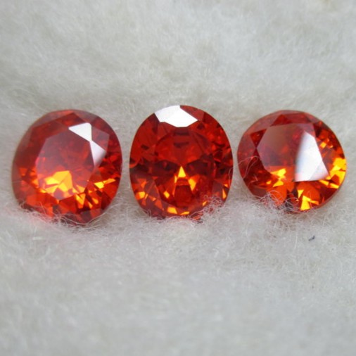 Batu Cincin Red Padparadscha Sapphire/ Ruby Merah Paparaca Full Cutting 14x12x7mm