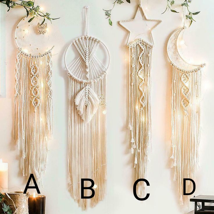 READY STOK) macrame hiasan dinding dream catcher / macrame wall hanging/ Dekorasi rumah