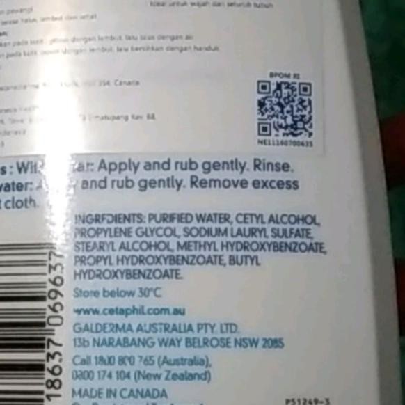 ➴ Cetaphil Skin Cleanser 500 ml / Cetapil sabun cuci muka ✮