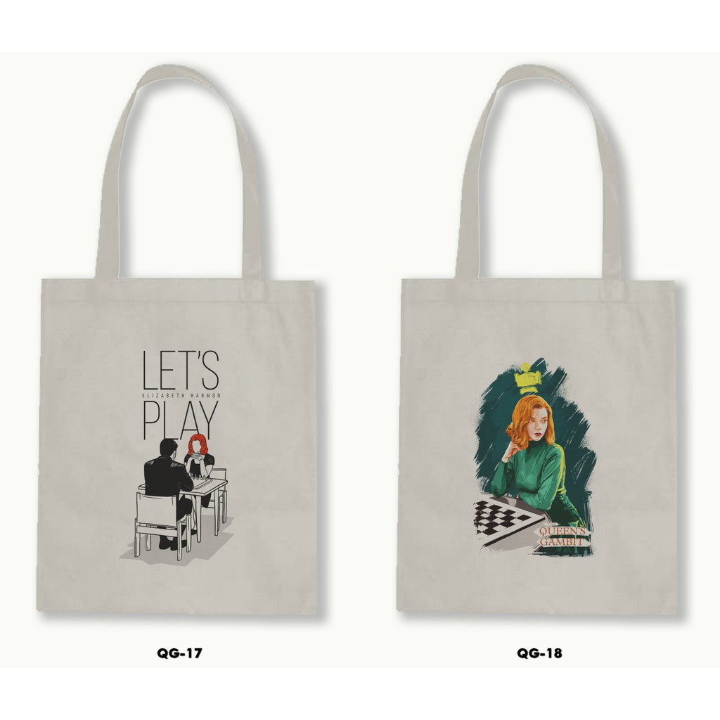 TOTE BAG BLACU - THE QUEEN'S GAMBIT .01