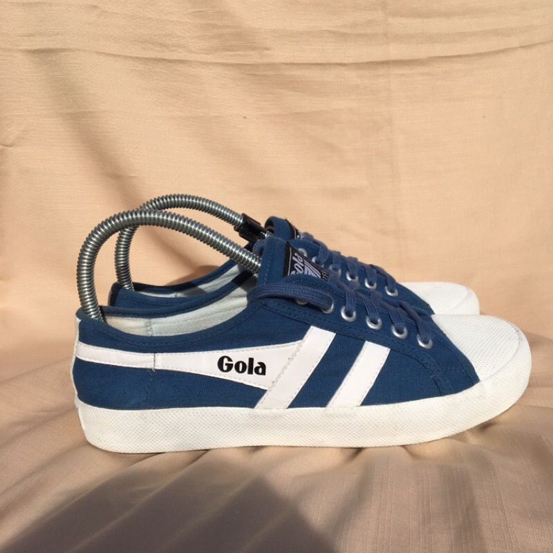 Gola Badminton Damen Off White Green Wildleder & Textil Sneaker Beilaufig