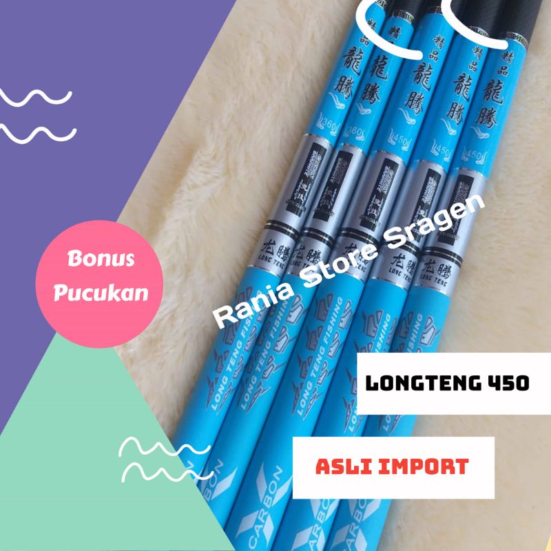 Joran Pancing Tegek Longteng 450 Biru asli