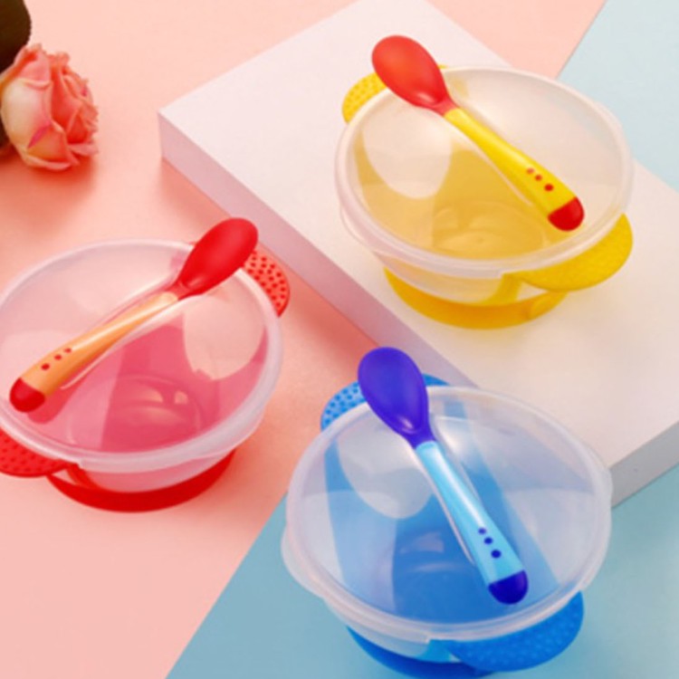 Mangkok makan anak bayi balita mpasi silikon karet silicone set mangkuk alat makan