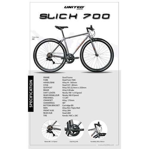 Sepeda United Slick 700C