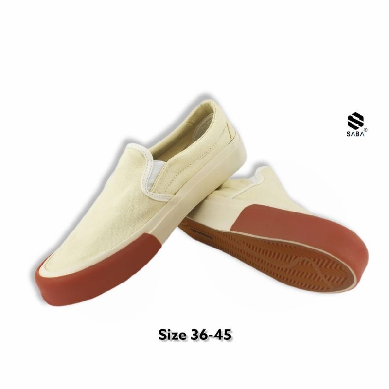 Sepatu Saba Vintage Mono Off White Slip On Sepatu Lokal Sepatu Murah