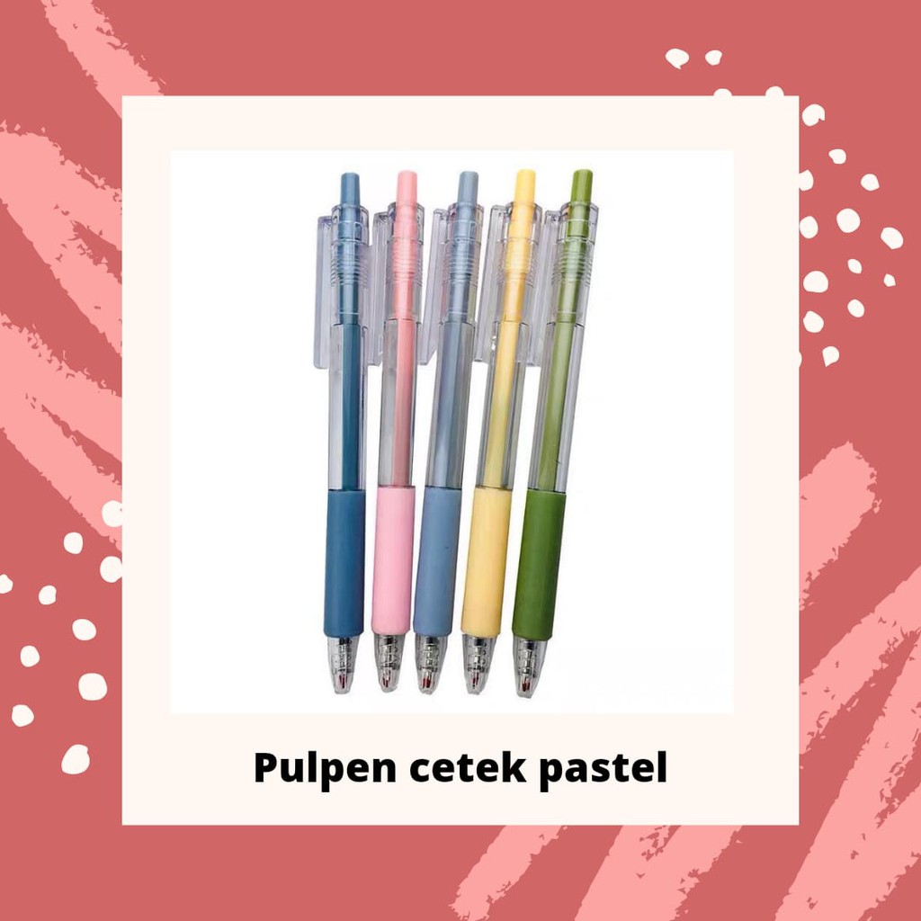 

Ready Bisa COD Pulpen Bolpen Pena Gel Pen Cetek Warna Pastel Soft