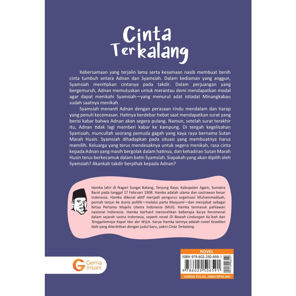 Buku Cinta Terkalang - Buya Hamka - Gema Insani 100% Original