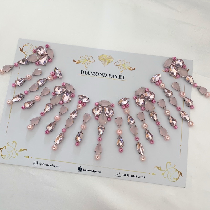 Payet Rangkai diamond pink & pink doff