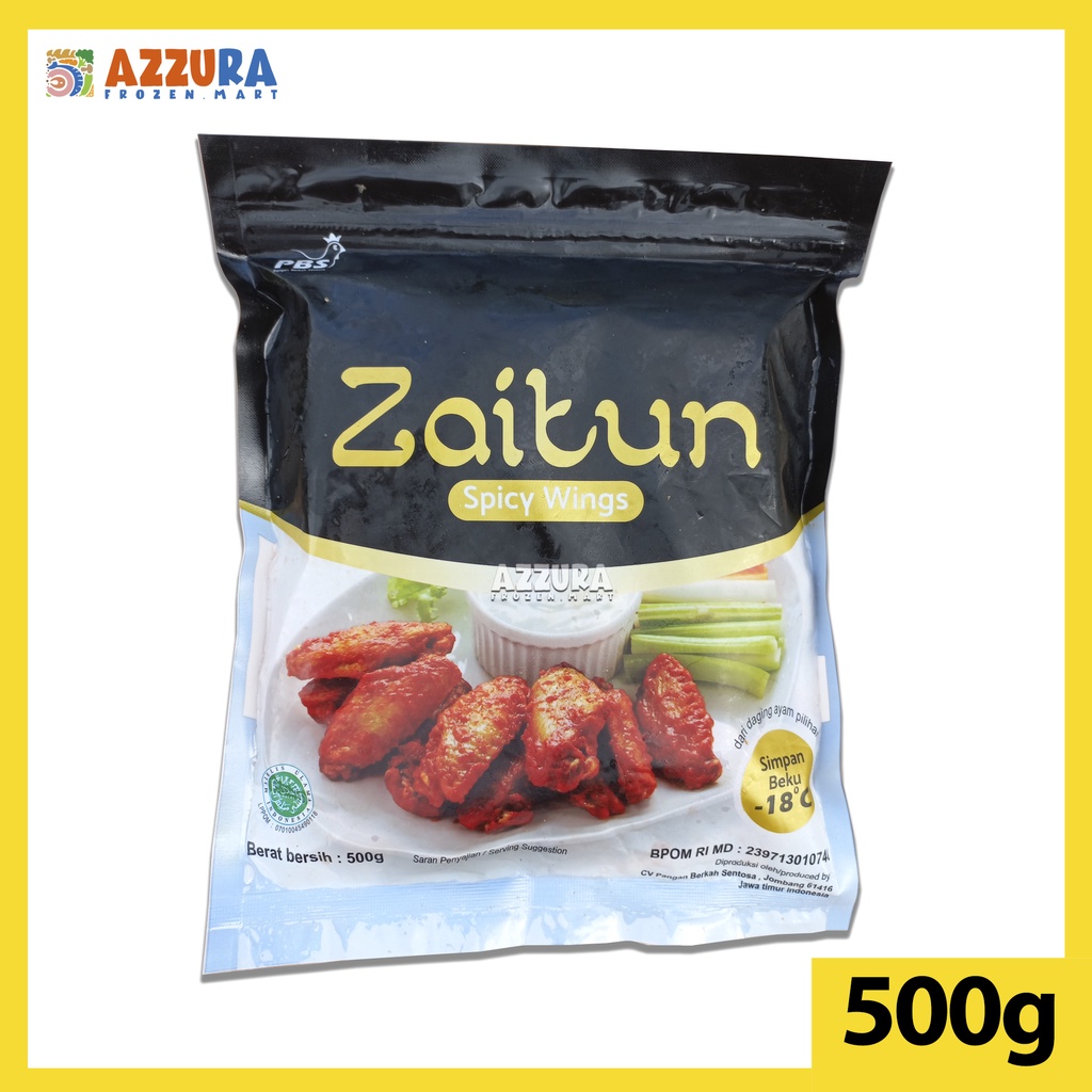 

Zaitun Spicy Wings Sayap Ayam Pedas 500g