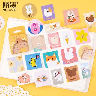 Mohamm 45 PCS Boxed Stickers Cartoon Animal Cute Avocado Decoration