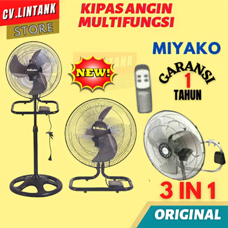 KIPAS ANGIN MULTIFUNGSI KIPAS ANGIN MIYAKO 18 INCH PENDINGIN RUANGAN 3 in 1 KST18RC Industrial Fan D