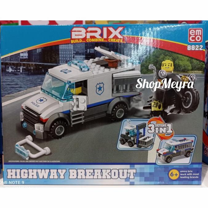 Emco Brix Highway Breakout 3 In 1 Options - Mainan Lego