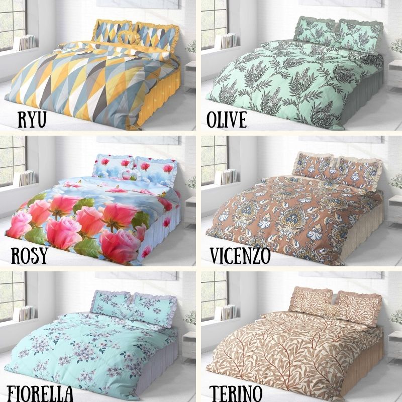 RC BEDCOVER CALIFORNIA BANYAK MOTIFNYA HARGA MURAH