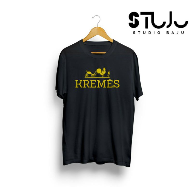 MURAHHH KAOS DISTRO KREMES PARODY HERMES, HITAM PUTIH, ALL SIZE, PRIA & WANITA