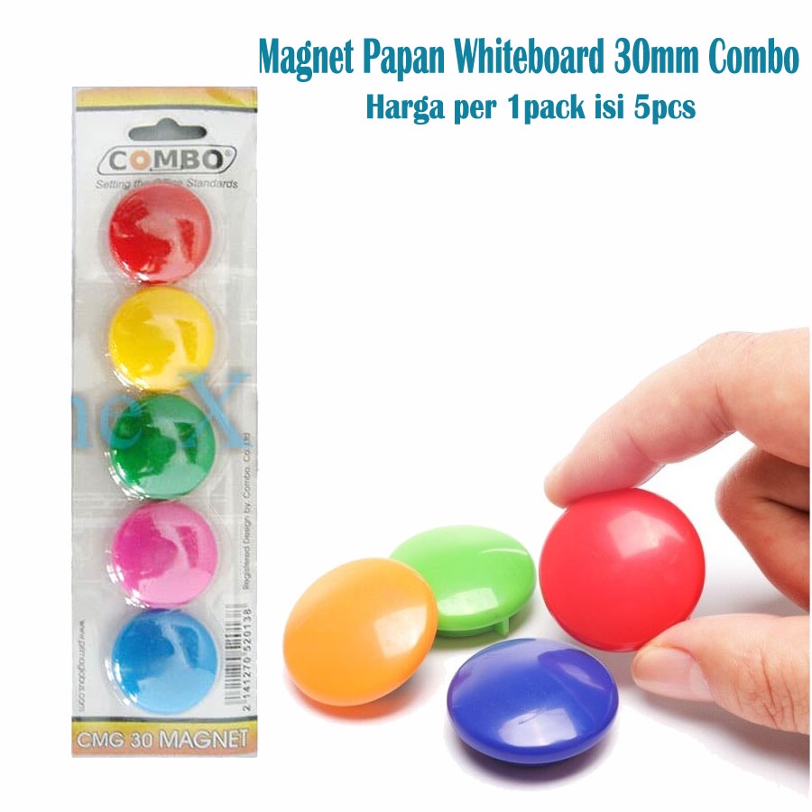 

Magnet Papan Tulis 30mm Combo 1Pack (isi 5pcs)