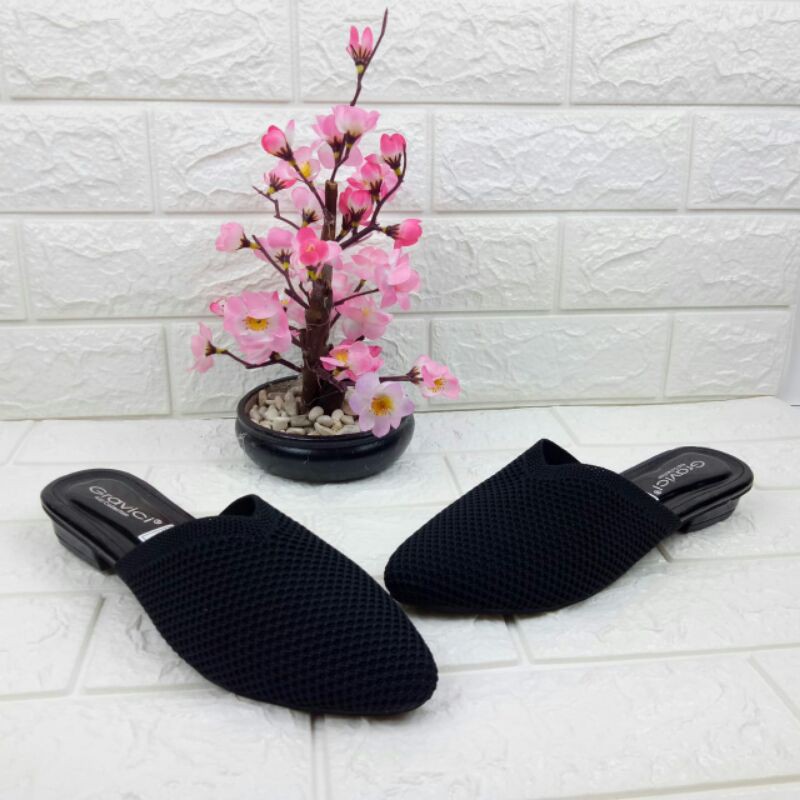 Mules slip on sandal wanita ESEF 56 hells 2 cm