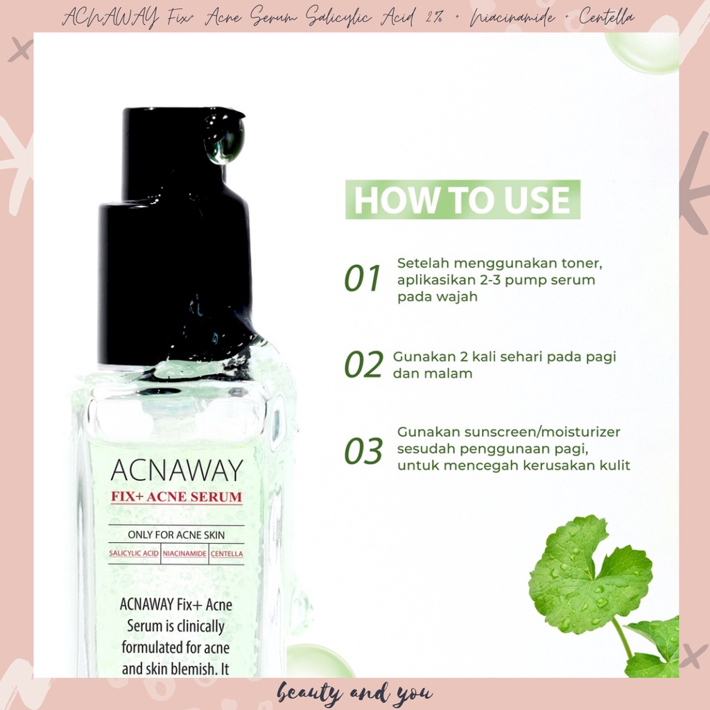 ACNAWAY Fix+ Acne Serum Salicylic Acid 2% + Niacinamide + Centella Original Skincare (ORIGINAL)